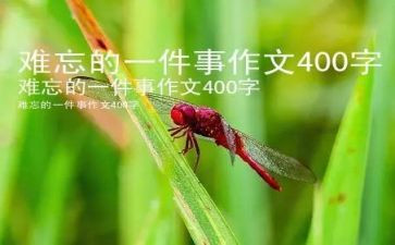 难忘的一件事演讲稿6篇